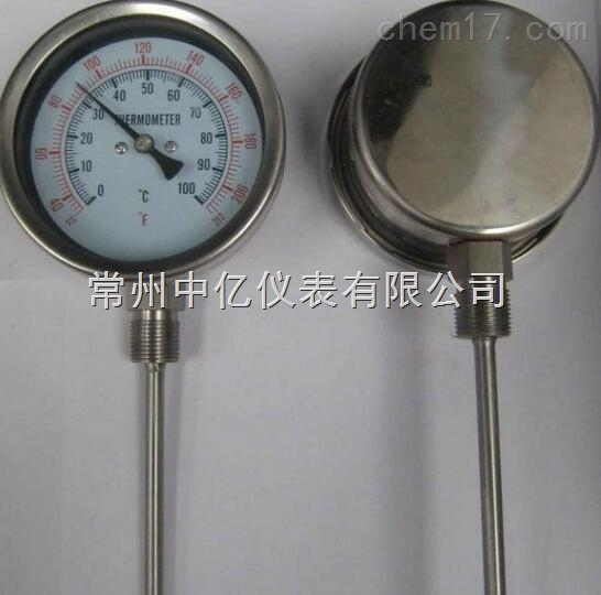 不(bú)鏽鋼雙(shuāng)金屬WSS-313徑(jing)向型雙(shuang)金屬溫(wen)度計廠(chang)家